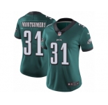 Women's Nike Philadelphia Eagles #31 Wilbert Montgomery Vapor Untouchable Limited Midnight Green Team Color NFL Jersey
