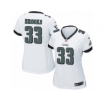 Women's Nike Philadelphia Eagles #33 Ron Brooks Limited White NFL Jersey
