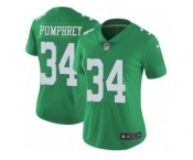 Women's Nike Philadelphia Eagles #34 Donnel Pumphrey Limited Green Rush NFL Jersey