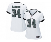 Women's Nike Philadelphia Eagles #34 Kenjon Barner Limited White NFL Jersey