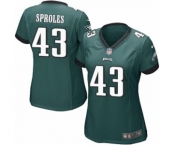 Women's Nike Philadelphia Eagles #43 Darren Sproles Game Midnight Green Team Color NFL Jersey