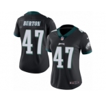 Women's Nike Philadelphia Eagles #47 Trey Burton Limited Black Rush NFL Jersey