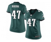 Women's Nike Philadelphia Eagles #47 Trey Burton Limited Midnight Green Team Color NFL Jersey