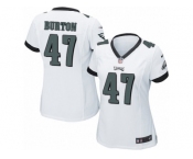 Women's Nike Philadelphia Eagles #47 Trey Burton Limited White NFL Jersey