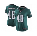 Women's Nike Philadelphia Eagles #48 Wes Hopkins Vapor Untouchable Limited Midnight Green Team Color NFL Jersey