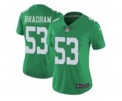Women's Nike Philadelphia Eagles #53 Nigel Bradham Limited Green Rush NFL Jersey