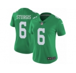 Women's Nike Philadelphia Eagles #6 Caleb Sturgis Limited Green Rush NFL Jersey