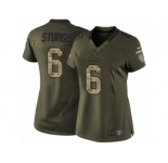 Women's Nike Philadelphia Eagles #6 Caleb Sturgis Limited Green Salute to Service NFL Jersey