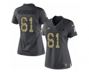 Women's Nike Philadelphia Eagles #61 Stefen Wisniewski Limited Black 2016 Salute to Service NFL Jersey