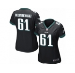 Women's Nike Philadelphia Eagles #61 Stefen Wisniewski Limited Black Alternate NFL Jersey