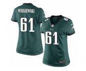 Women's Nike Philadelphia Eagles #61 Stefen Wisniewski Limited Midnight Green Team Color NFL Jersey