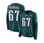 Women's Nike Philadelphia Eagles #67 Chance Warmack Limited Green Therma Long Sleeve NFL Jersey