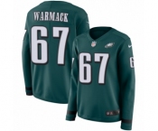 Women's Nike Philadelphia Eagles #67 Chance Warmack Limited Green Therma Long Sleeve NFL Jersey