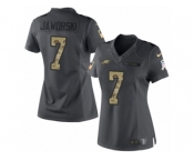 Women's Nike Philadelphia Eagles #7 Ron Jaworski Limited Black 2016 Salute to Service NFL Jersey