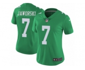 Women's Nike Philadelphia Eagles #7 Ron Jaworski Limited Green Rush NFL Jersey
