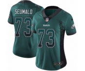 Women's Nike Philadelphia Eagles #73 Isaac Seumalo Limited Green Rush Drift Fashion NFL Jersey