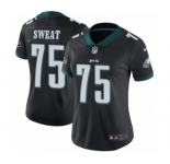 Women's Nike Philadelphia Eagles #75 Josh Sweat Black Alternate Vapor Untouchable Limited Player NFL Jersey