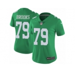 Women's Nike Philadelphia Eagles #79 Brandon Brooks Limited Green Rush NFL Jersey