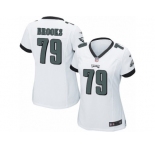 Women's Nike Philadelphia Eagles #79 Brandon Brooks Limited White NFL Jersey