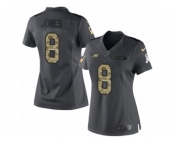 Women's Nike Philadelphia Eagles #8 Donnie Jones Limited Black 2016 Salute to Service NFL Jersey