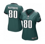 Women's Nike Philadelphia Eagles #80 Jordan Matthews Game Midnight Green Team Color NFL Jersey