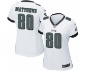 Women's Nike Philadelphia Eagles #80 Jordan Matthews Game White NFL Jersey