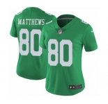 Women's Nike Philadelphia Eagles #80 Jordan Matthews Limited Green Rush Vapor Untouchable NFL Jersey