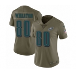 Women's Nike Philadelphia Eagles #80 Markus Wheaton Limited Olive 2017 Salute to Service NFL Jersey
