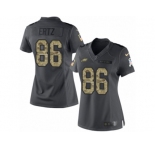 Women's Nike Philadelphia Eagles #86 Zach Ertz Limited Black 2016 Salute to Service NFL Jersey