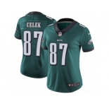 Women's Nike Philadelphia Eagles #87 Brent Celek Vapor Untouchable Limited Midnight Green Team Color NFL Jersey