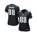 Women's Nike Philadelphia Eagles #88 Trey Burton Game Black Alternate NFL Jersey