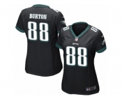 Women's Nike Philadelphia Eagles #88 Trey Burton Game Black Alternate NFL Jersey