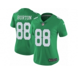 Women's Nike Philadelphia Eagles #88 Trey Burton Limited Green Rush NFL Jersey