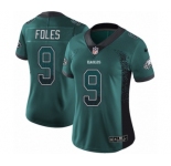 Women's Nike Philadelphia Eagles #9 Nick Foles Limited Green Rush Drift Fashion NFL Jersey