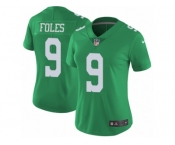 Women's Nike Philadelphia Eagles #9 Nick Foles Limited Green Rush NFL Jersey