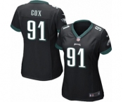Women's Nike Philadelphia Eagles #91 Fletcher Cox Game Black Alternate NFL Jersey