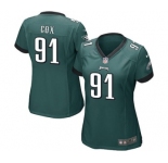 Women's Nike Philadelphia Eagles #91 Fletcher Cox Game Midnight Green Team Color NFL Jersey