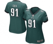 Women's Nike Philadelphia Eagles #91 Fletcher Cox Game Midnight Green Team Color NFL Jersey