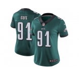 Women's Nike Philadelphia Eagles #91 Fletcher Cox Vapor Untouchable Limited Midnight Green Team Color NFL Jersey