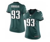 Women's Nike Philadelphia Eagles #93 Timmy Jernigan Limited Midnight Green Team Color NFL Jersey