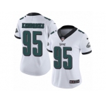 Women's Nike Philadelphia Eagles #95 Mychal Kendricks Vapor Untouchable Limited White NFL Jersey