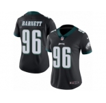 Women's Nike Philadelphia Eagles #96 Derek Barnett Limited Black Rush NFL Jersey