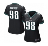 Women's Nike Philadelphia Eagles #98 Connor Barwin Game Black Alternate NFL Jersey
