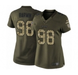 Women's Nike Philadelphia Eagles #98 Connor Barwin Limited Green Salute to Service NFL Jersey