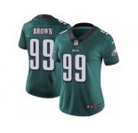 Women's Nike Philadelphia Eagles #99 Jerome Brown Vapor Untouchable Limited Midnight Green Team Color NFL Jersey
