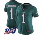 Women's Philadelphia Eagles #1 Cameron Johnston Midnight Green Team Color Vapor Untouchable Limited Player 100th Season Football Jersey