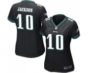 Women's Philadelphia Eagles #10 DeSean Jackson Game Black Alternate Football Jersey