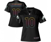 Women's Philadelphia Eagles #10 DeSean Jackson Game Black Fashion Football Jersey