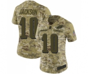Women's Philadelphia Eagles #10 DeSean Jackson Limited Camo 2018 Salute to Service Football Jersey