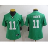 Women's Philadelphia Eagles #11 A. J. Brown Green Vapor Untouchable Limited Stitched Football Jersey